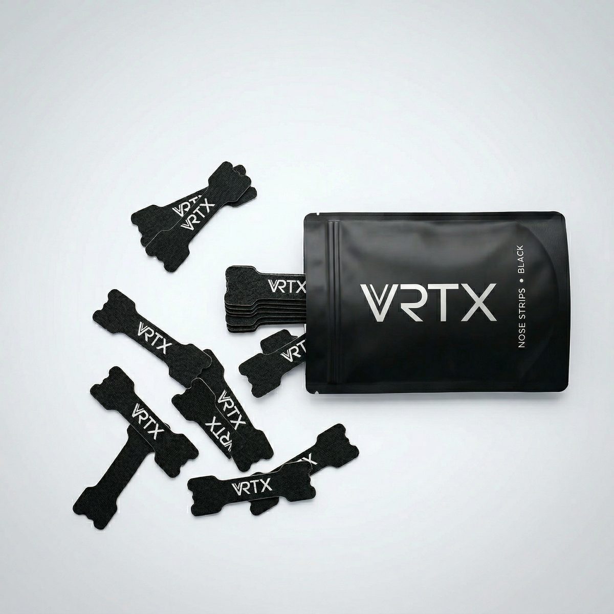 VRTX nose strips laid out beside the pack